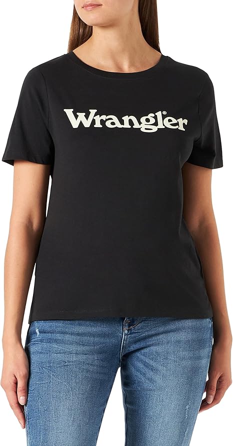 Wrangler Men's Black Chest Logo Crew Neck T-Shirt | Wrangler In Lebanon
