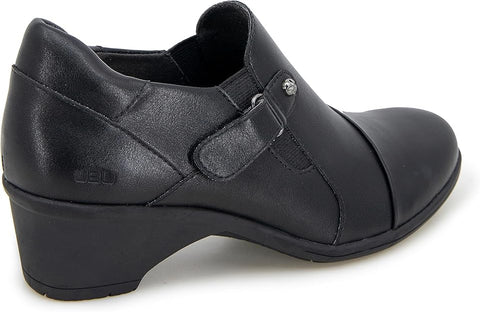 JBU Women's Black Wedge Block Heeled Casual Shoes | JBU In Lebanon