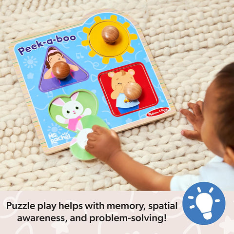 Melissa & Doug Ms. Rachel Wooden Peek-a-Boo Jumbo Peg Puzzle | Melissa & Doug In Lebanon