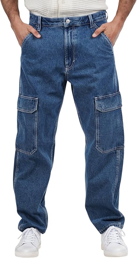 Celio Men's Blue Cotton Relaxed Fit Jeans|Celio In Lebanon