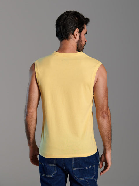 Sinsay Men's Yellow Cotton Tank Top | Sinsay In Lebanon