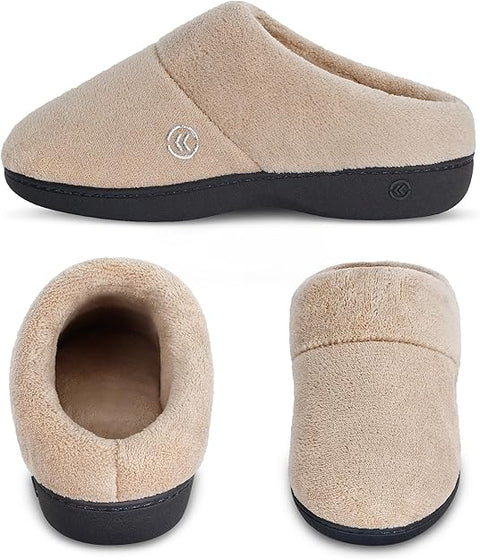 Isotoner Women's Beige Terry Slip-in Clog With Soft Memory Foam Slipper | Isotoner In Lebanon
