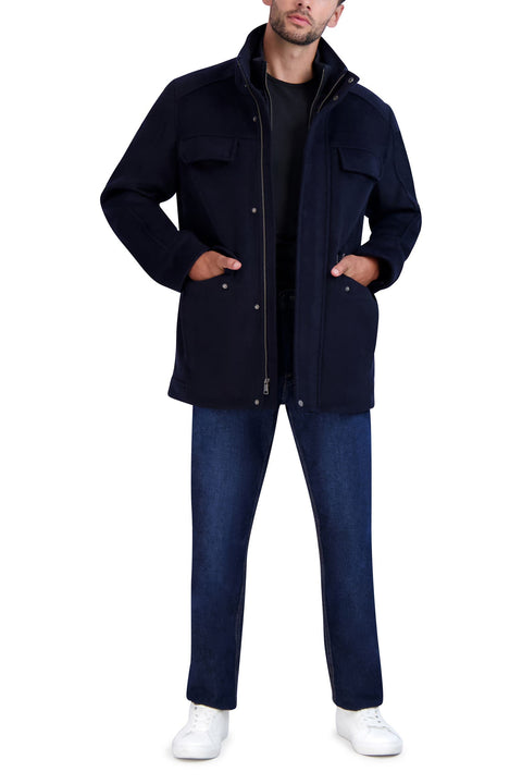 Cole Haan Men's Navy Wool Blend Field Coat|Cole Haan In Lebanon