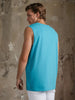 Sinsay Men's Blue Printed Sleeveless Tank Top | Sinsay In Lebanon