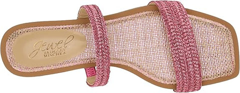 Jewel Badgley Mischka Women's Pink Helena Flat Slipper | Jewel Badgley Mischka in Lebanon