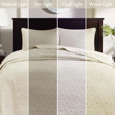 Madison Park Quebec 3-Piece Ivory Quilt Set, King/Cal King | Madison Park In Lebanon