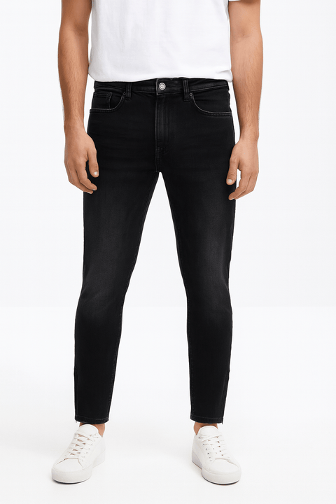 Forever 21 Men's Black Mid Rise Skinny Leg Narrow Hip Jeans | Forever 21 In Lebanon