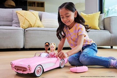 Barbie Hot Wheels RC Corvette from The Movie, Full-Function Remote-Control Toy Car Holds 2 Dolls| Barbie In Lebanon