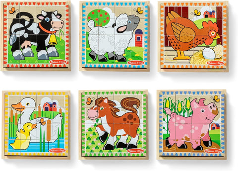 Melissa & Doug  Farm Wooden Cube Puzzle with Storage Tray |Melissa & Doug In Lebanon