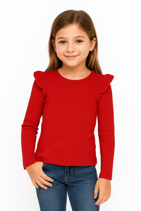 Bonnie Jean Girl's Red Blouse ABFK376.1