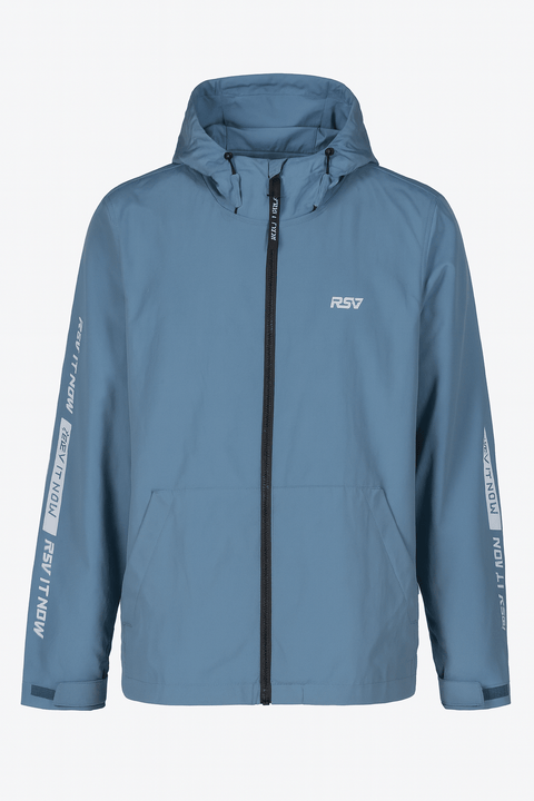 Reserved Boy's Blue Hooded Brand Logo Jacket | Reserved In Lebanon