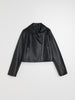 Sinsay Girl's Black Leather Regular Fit Biker Jacket | Sinsay In Lebanon