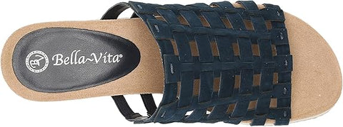 Bella Vita Women's Navy Oaklynn Wedge Slipper | Bella Vita in Lebanon