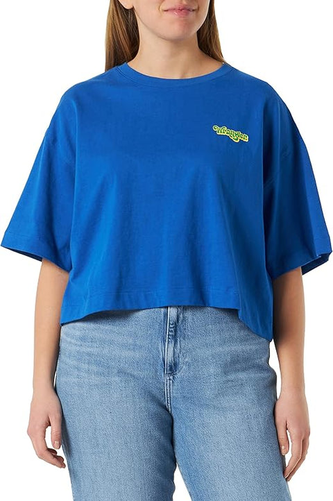 Wrangler Women's Blue Boxy Tee T-Shirt | Wrangler In Lebanon