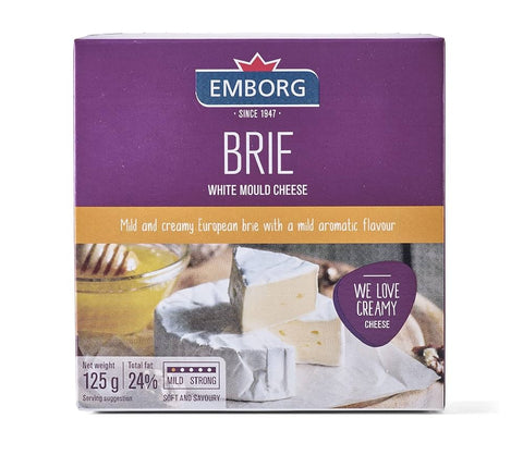 Emborg Brie White Mould Cheese Creamy 125g | Emborg In Lebanon