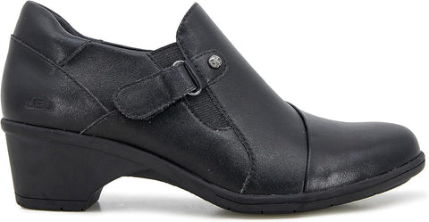 JBU Women's Black Wedge Block Heeled Casual Shoes | JBU In Lebanon