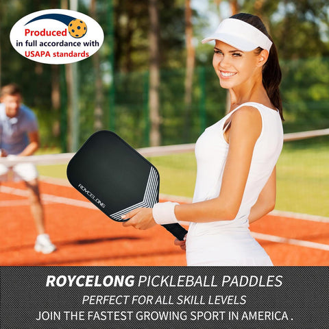 Roycelong Pickleball Paddles T700 Carbon Fiber Frosted Textured Surface 16mm Core Pickleball Racket | Roycelong In Lebanon