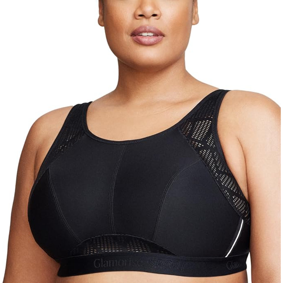Glamorise Women's BlackNo-sweat Wirefree Bra