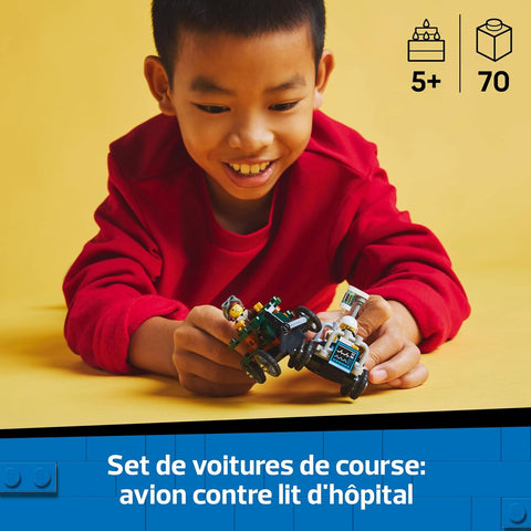 Lego City Pack of Racing Cars Plane against Hospital Bed Construction Set|Lego In Lebanon