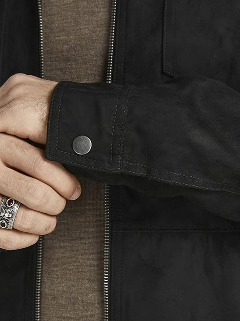 Jack & Jones Men's Black Jprblacooper Pu Jacket | Jack & Jones In Lebanon