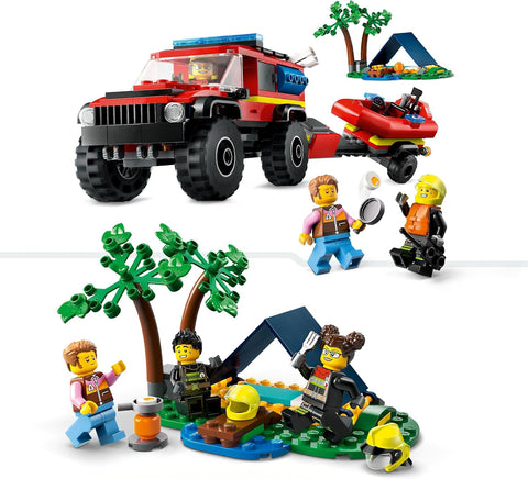 Lego City 4x4 Fire Engine with Rescue Boat Building Toys |Lego In Lebanon