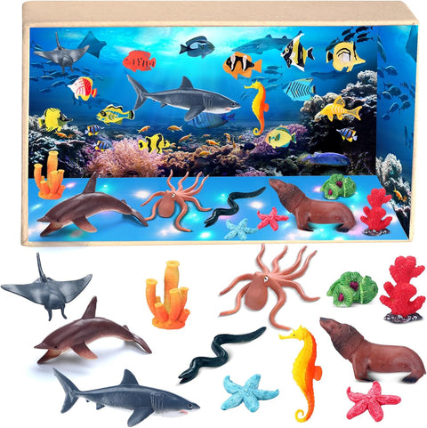 MiniInflat 39 Pcs Ocean Diorama Kit Sea Creature Toys | MiniInflat In Lebanon