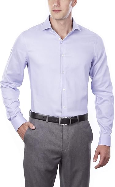 Calvin Klein Men's Lilac Slim Fit Non Iron Stretch Solid Shirt | Calvin Klein In Lebanon