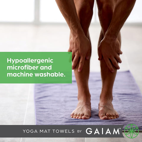 Gaiam Gray Microfiber Mat-Sized Yoga & Pilates Towel | Gaiam In Lebanon