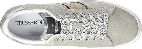 Trussardi Men's Taupe SNK Danus Golden Mix Sneakers |Trussardi In Lebanon