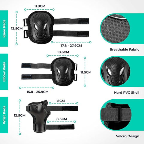 Niftii Wrist Pads Protective Gear Set Of 6 In  Adjustable Wrist Guards For Skating | Niftii In Lebanon