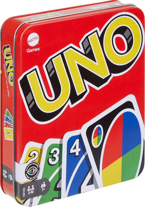 Mattel Games UNO Card Game in Travel & Storage Tin | Mattel Games In Lebanon
