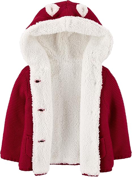 Carter's Baby Button Front Hooded Sherpa-Lined Cardigan Jacket | Carter's In Lebanon