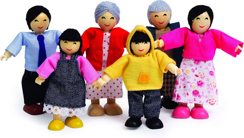 Hape E3502 Happy Family - Asian - Wooden Dolls House Accessories | Hape In Lebanon