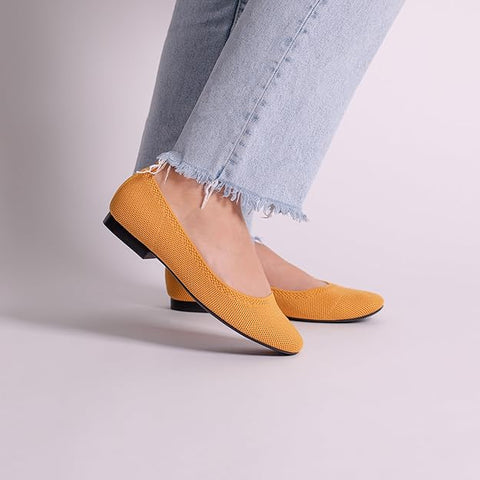 MIA Women's Mustard Rasia Round Toe Ballet Flat | MIA In Lebanon