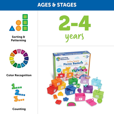 Learning Resources Sorting Surprise Picnic Baskets Toddler Sorting & Matching Skills Toy | Learning Resources In Lebanon