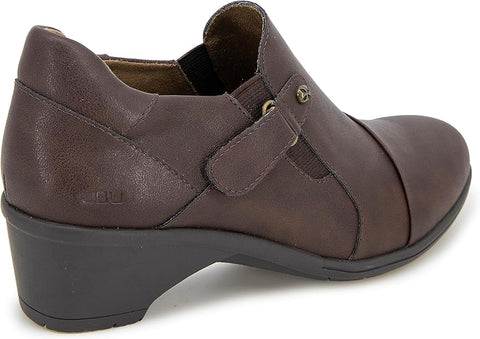 JBU Women's Dark Brown Wedge Block Heeled Casual Shoes | JBU In Lebanon