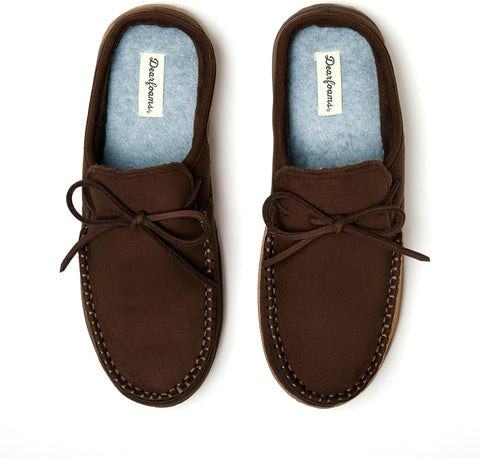 Dearfoams Men's Brown Fowler Moc Toe Clog Indoor Outdoor Supportive House Slipper |Dearfoams In Lebanon