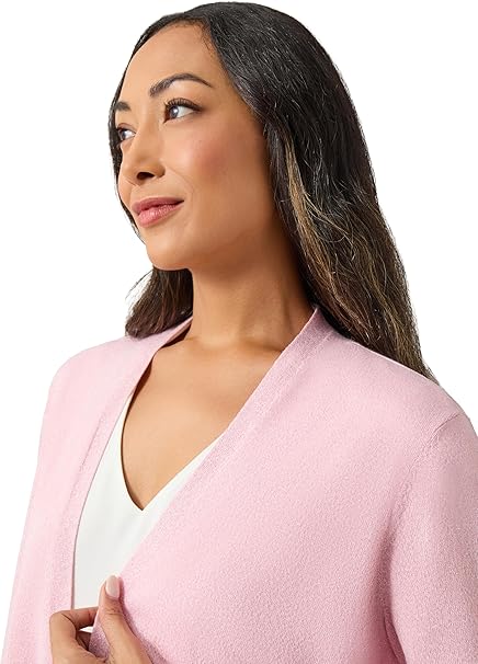Kasper Women's Baby Pink Plus Open Front A Line Cardigan | Kasper In Lebanon