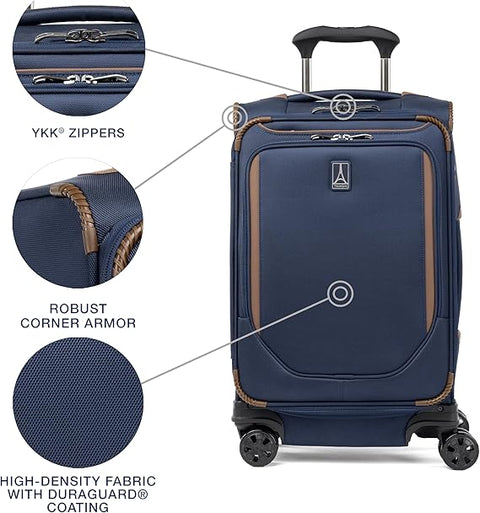 Travelpro Navy Crew Classic Lightweight Softside Expandable Carry on Luggage Bag 22 in x 14 in x 9 in | Travelpro In Lebanon