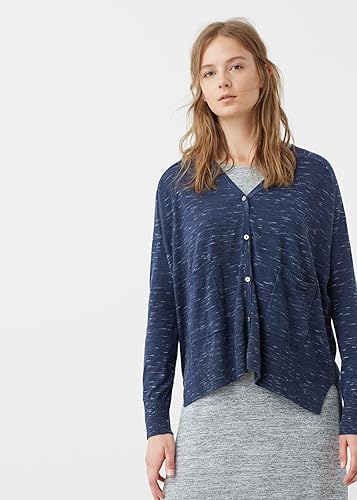 Mango Women's Navy Flecked fine Knit Cardigan |Mango In Lebanon