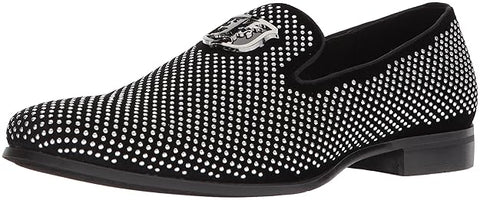 Stacy Adams Men's Black Swagger Studded Ornament Slip-on Loafer | Stacy Adams In Lebanon