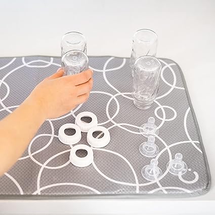 Ubbi Grey Microfiber Dish Drying Mat, Pack of 2 | Ubbi In Lebanon