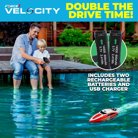 Force1 Velocity Red Fast RC Boat- Remote Control Boats Toy |Force1 In Lebanon