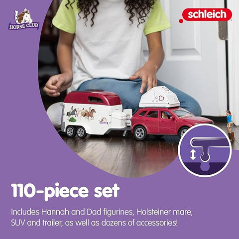 Schleich Horse Club 110 PC Car and Trailer Tent Camping Playset | Schleich In Lebanon
