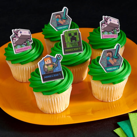 DecoPac Minecraft Lush Finds Rings Cupcake Decorations Featuring Creeper|DecoPac In Lebanon