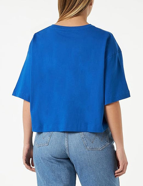 Wrangler Women's Blue Boxy Tee T-Shirt | Wrangler In Lebanon
