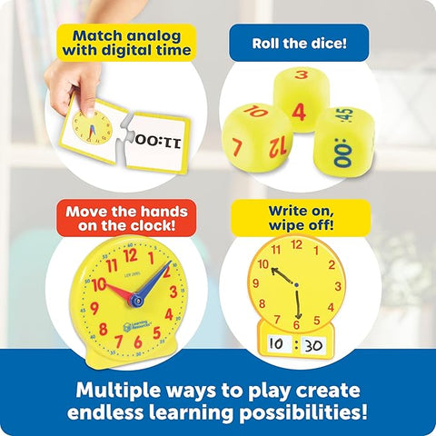 Learning Resources Teaching Clocks Time Activity Set | Learning Resources In Lebanon