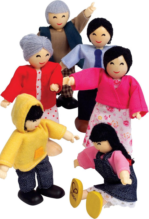 Hape E3502 Happy Family - Asian - Wooden Dolls House Accessories | Hape In Lebanon