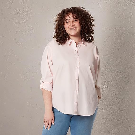 Gloria Vanderbilt Women's Light Pink Amanda Button Down Shirt | Gloria Vanderbilt In Lebanon