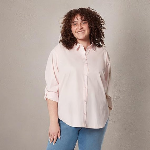 Gloria Vanderbilt Women's Light Pink Amanda Button Down Shirt | Gloria Vanderbilt In Lebanon